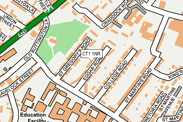 CT1 1NR map - OS OpenMap – Local (Ordnance Survey)