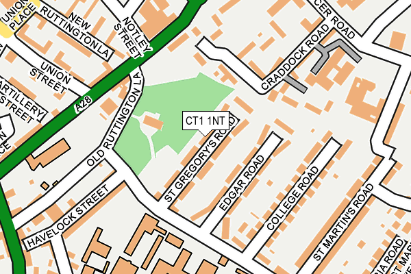 CT1 1NT map - OS OpenMap – Local (Ordnance Survey)