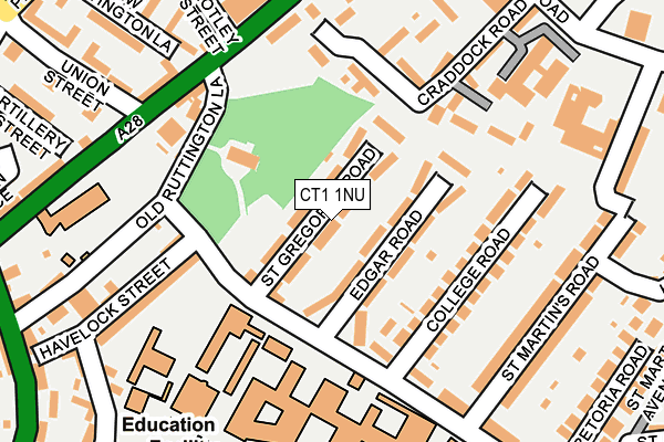 CT1 1NU map - OS OpenMap – Local (Ordnance Survey)