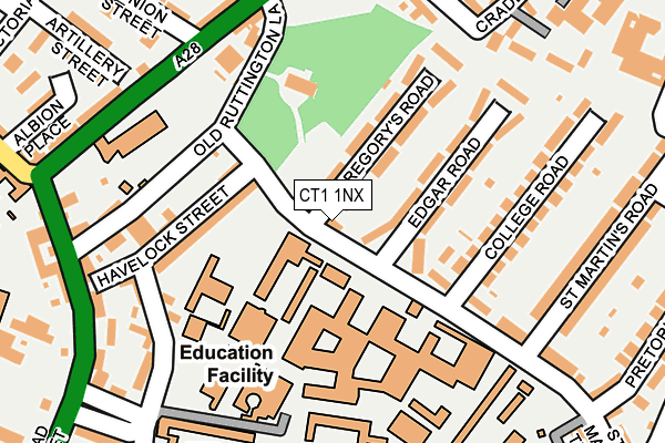 CT1 1NX map - OS OpenMap – Local (Ordnance Survey)