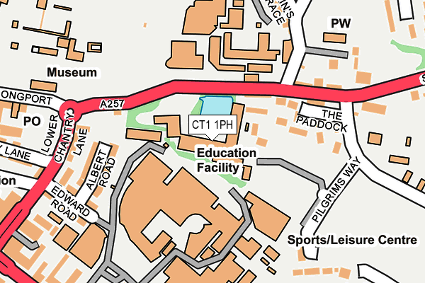 CT1 1PH map - OS OpenMap – Local (Ordnance Survey)