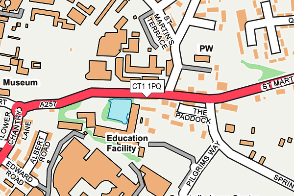 CT1 1PQ map - OS OpenMap – Local (Ordnance Survey)