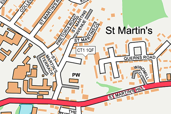 CT1 1QF map - OS OpenMap – Local (Ordnance Survey)