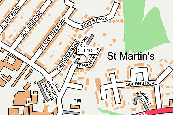 CT1 1QG map - OS OpenMap – Local (Ordnance Survey)