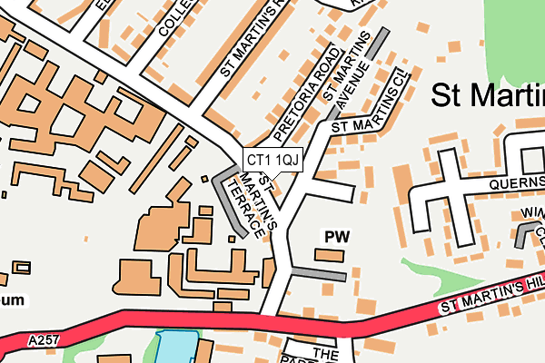 CT1 1QJ map - OS OpenMap – Local (Ordnance Survey)