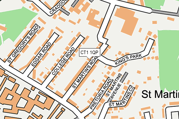 CT1 1QP map - OS OpenMap – Local (Ordnance Survey)