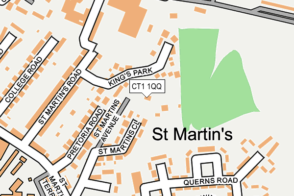 CT1 1QQ map - OS OpenMap – Local (Ordnance Survey)