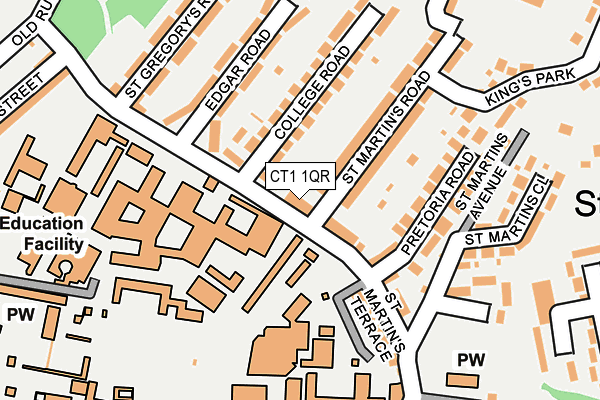 CT1 1QR map - OS OpenMap – Local (Ordnance Survey)