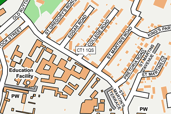 CT1 1QS map - OS OpenMap – Local (Ordnance Survey)