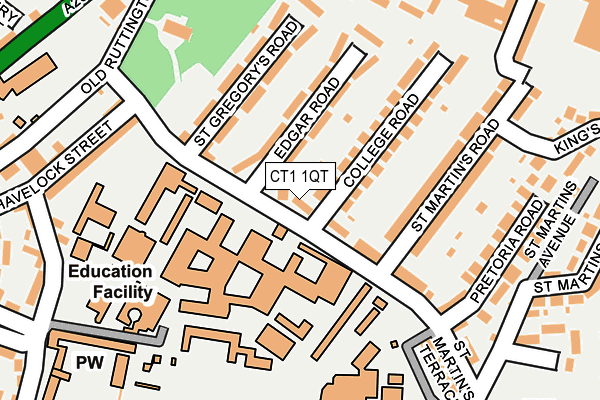 CT1 1QT map - OS OpenMap – Local (Ordnance Survey)