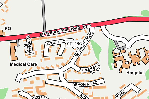 CT1 1RG map - OS OpenMap – Local (Ordnance Survey)