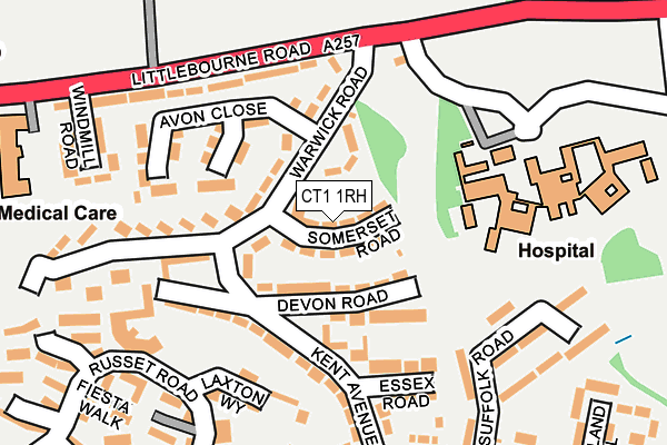 CT1 1RH map - OS OpenMap – Local (Ordnance Survey)