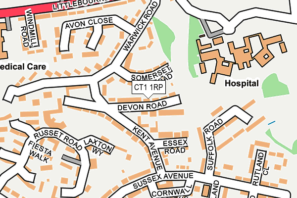CT1 1RP map - OS OpenMap – Local (Ordnance Survey)