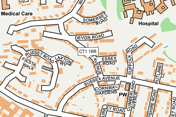 CT1 1RR map - OS OpenMap – Local (Ordnance Survey)