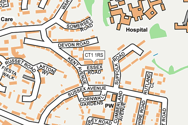 CT1 1RS map - OS OpenMap – Local (Ordnance Survey)