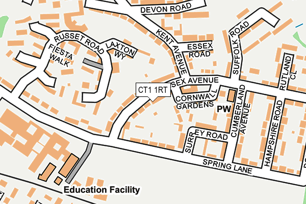 CT1 1RT map - OS OpenMap – Local (Ordnance Survey)