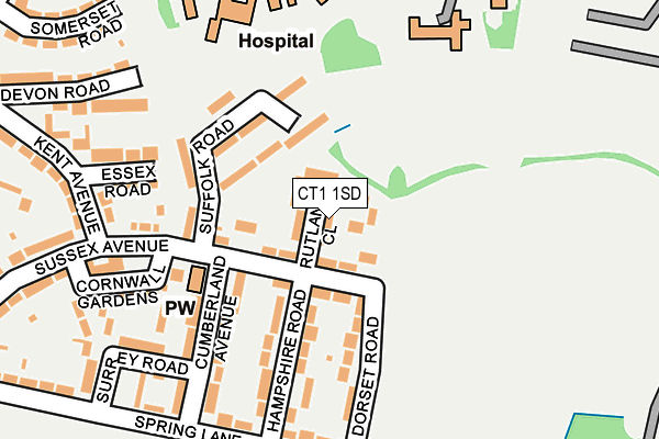 CT1 1SD map - OS OpenMap – Local (Ordnance Survey)