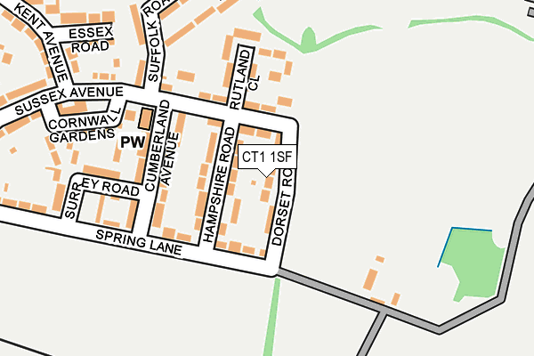 CT1 1SF map - OS OpenMap – Local (Ordnance Survey)