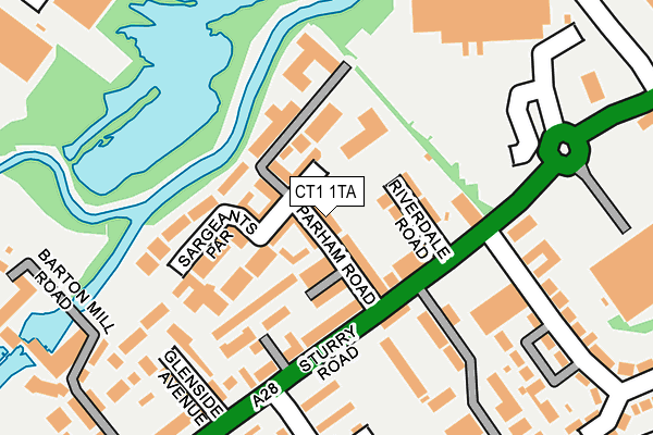 CT1 1TA map - OS OpenMap – Local (Ordnance Survey)