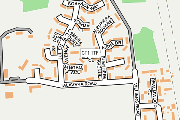 CT1 1TF map - OS OpenMap – Local (Ordnance Survey)