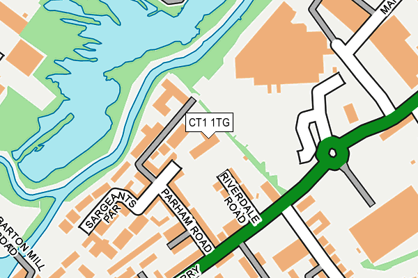 CT1 1TG map - OS OpenMap – Local (Ordnance Survey)