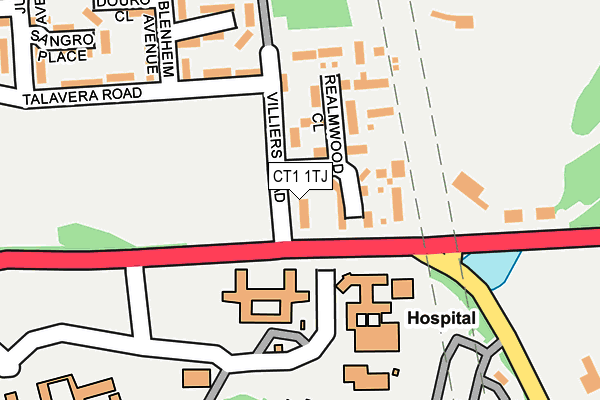 CT1 1TJ map - OS OpenMap – Local (Ordnance Survey)