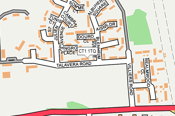 CT1 1TQ map - OS OpenMap – Local (Ordnance Survey)