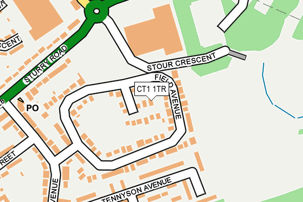 CT1 1TR map - OS OpenMap – Local (Ordnance Survey)