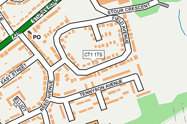 CT1 1TS map - OS OpenMap – Local (Ordnance Survey)