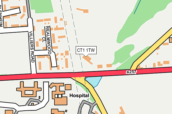 CT1 1TW map - OS OpenMap – Local (Ordnance Survey)