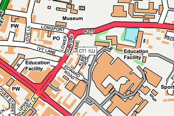 CT1 1UJ map - OS OpenMap – Local (Ordnance Survey)