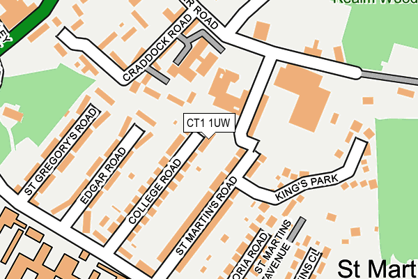 CT1 1UW map - OS OpenMap – Local (Ordnance Survey)