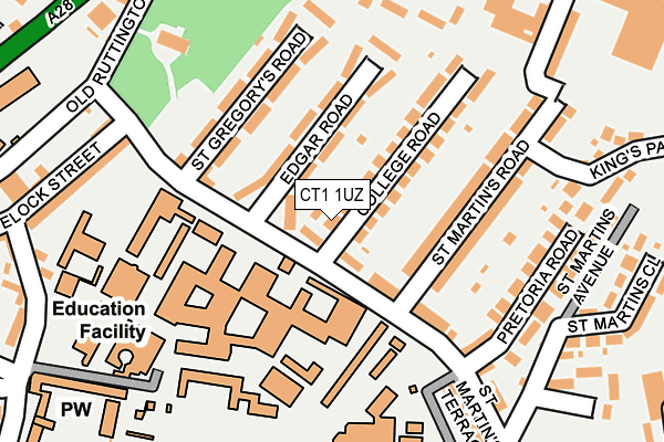 CT1 1UZ map - OS OpenMap – Local (Ordnance Survey)