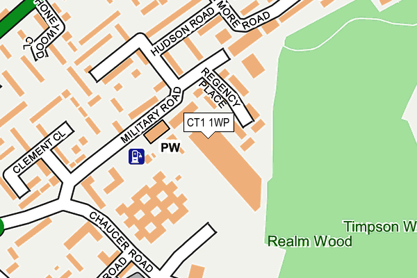 CT1 1WP map - OS OpenMap – Local (Ordnance Survey)