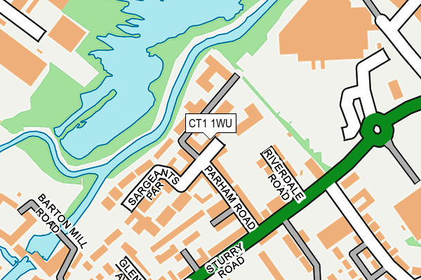 CT1 1WU map - OS OpenMap – Local (Ordnance Survey)