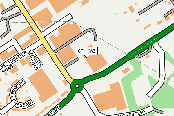 CT1 1WZ map - OS OpenMap – Local (Ordnance Survey)