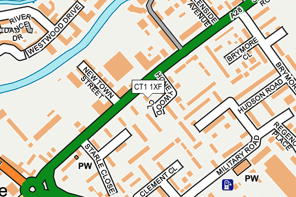 CT1 1XF map - OS OpenMap – Local (Ordnance Survey)