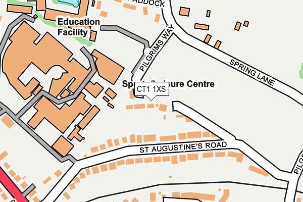 CT1 1XS map - OS OpenMap – Local (Ordnance Survey)
