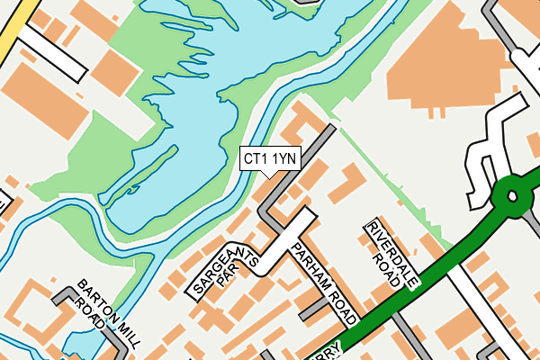 CT1 1YN map - OS OpenMap – Local (Ordnance Survey)