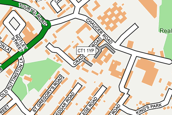 CT1 1YP map - OS OpenMap – Local (Ordnance Survey)