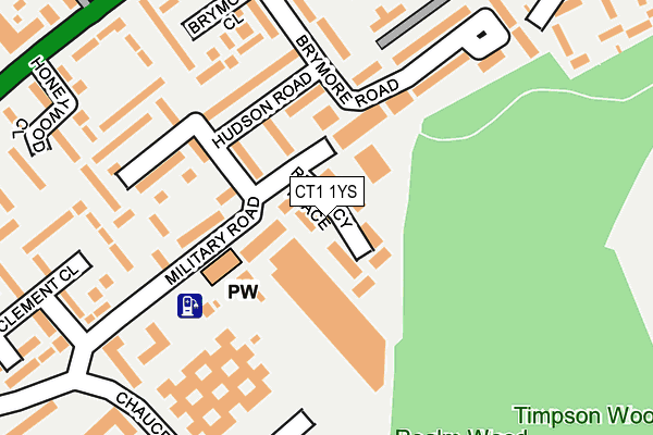 CT1 1YS map - OS OpenMap – Local (Ordnance Survey)