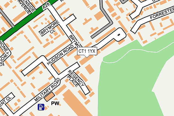 CT1 1YX map - OS OpenMap – Local (Ordnance Survey)