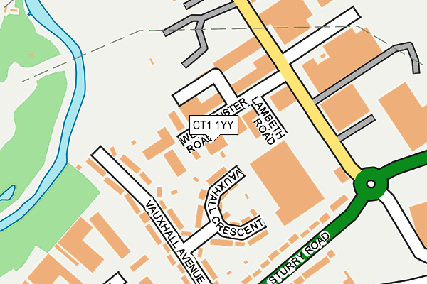 CT1 1YY map - OS OpenMap – Local (Ordnance Survey)