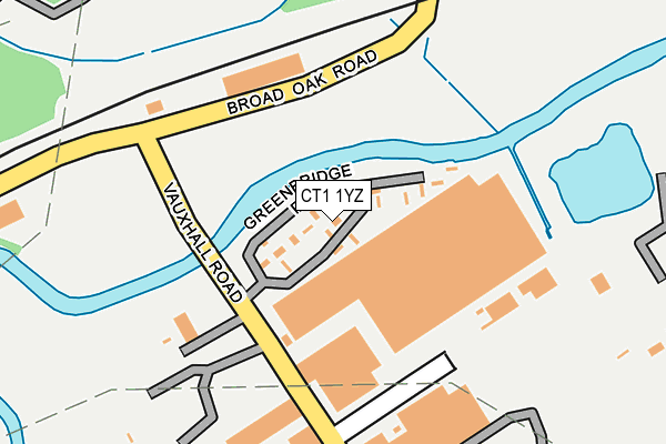CT1 1YZ map - OS OpenMap – Local (Ordnance Survey)