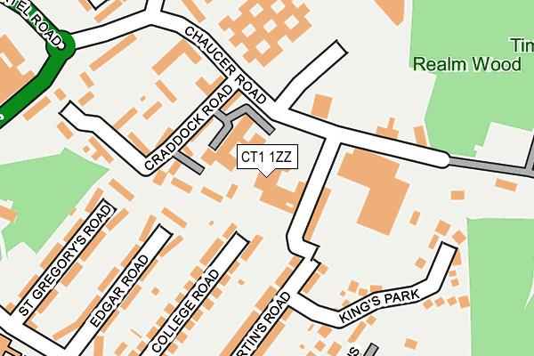 CT1 1ZZ map - OS OpenMap – Local (Ordnance Survey)