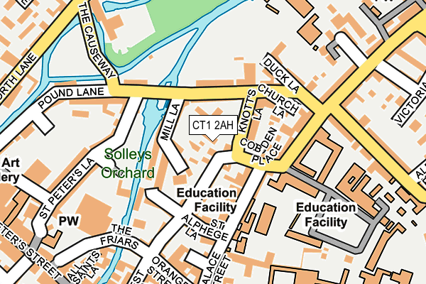 CT1 2AH map - OS OpenMap – Local (Ordnance Survey)
