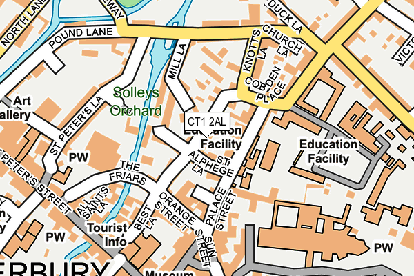CT1 2AL map - OS OpenMap – Local (Ordnance Survey)