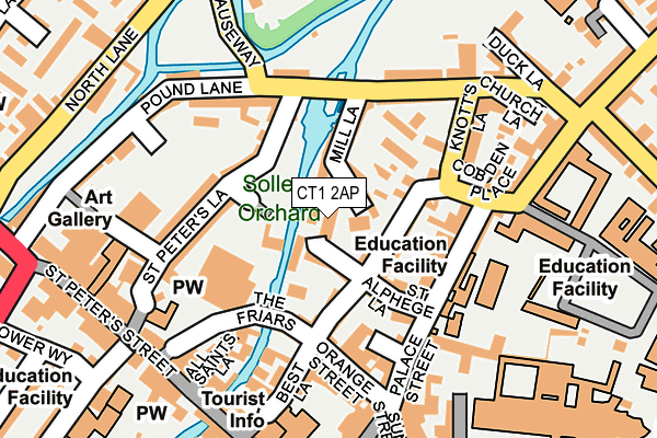 CT1 2AP map - OS OpenMap – Local (Ordnance Survey)