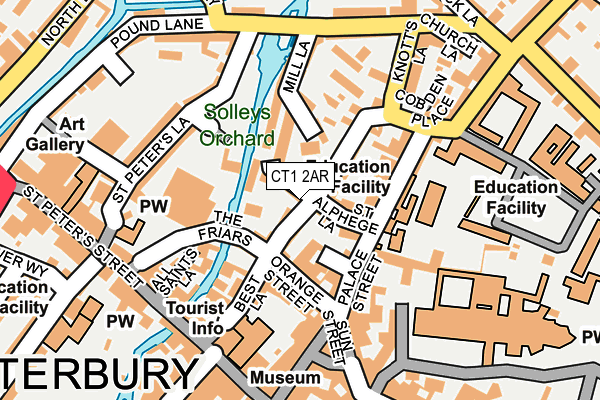 CT1 2AR map - OS OpenMap – Local (Ordnance Survey)