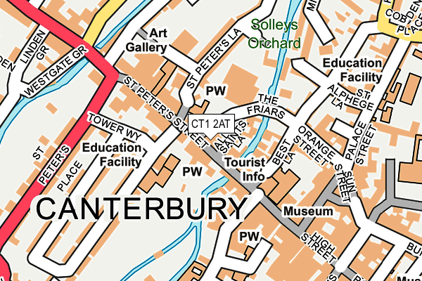 CT1 2AT map - OS OpenMap – Local (Ordnance Survey)